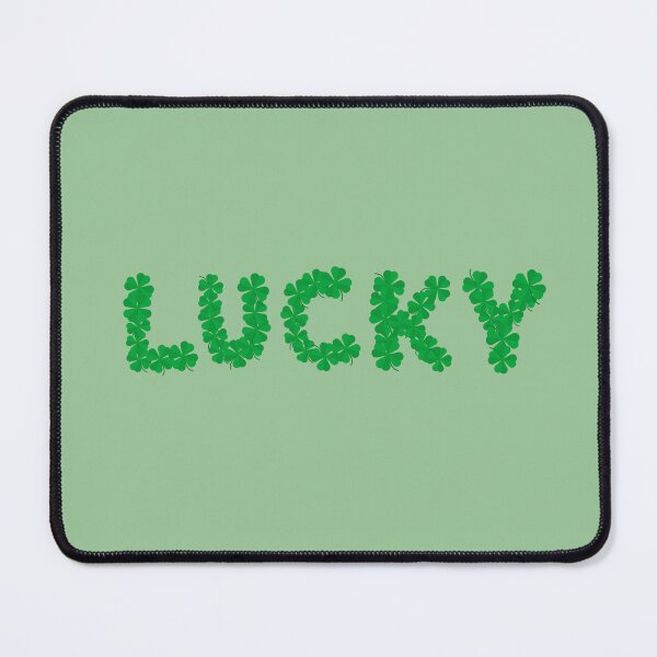 Item preview, luck lucky typography green four leaves clover irish St Patricks Day designed and sold by FRH Design ⭐⭐⭐⭐⭐.