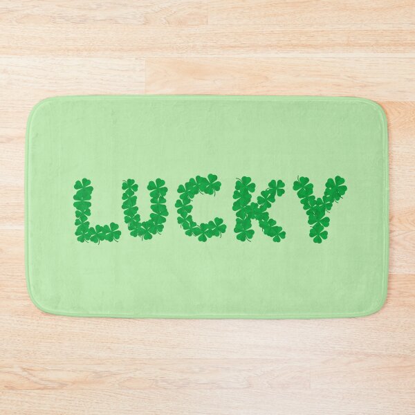 Item preview, luck lucky typography green four leaves clover irish St Patricks Day  designed and sold by FRH Design ⭐⭐⭐⭐⭐.