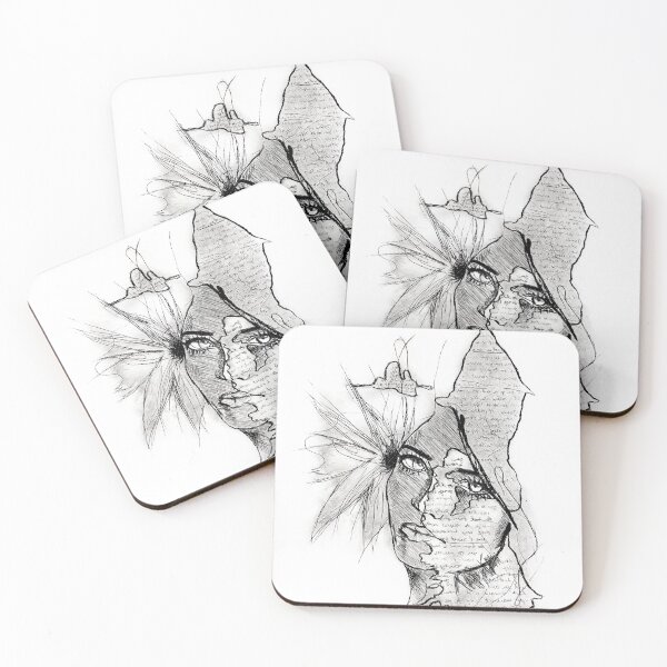 Item preview, Black and White Girl Text Monoprint designed and sold by DanaRenae.