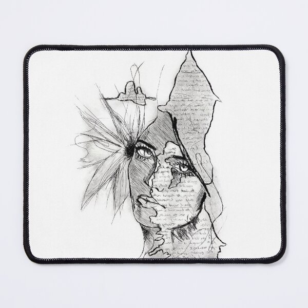 Item preview, Black and White Girl Text Monoprint designed and sold by DanaRenae.
