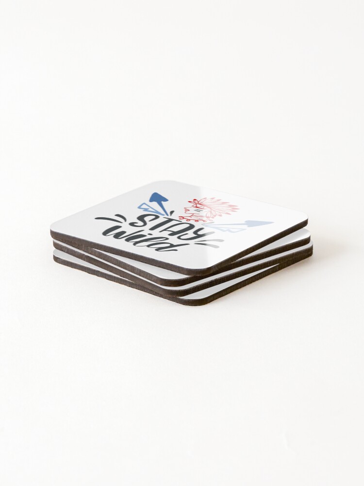 Thumbnail 4 of 5, Coasters (Set of 4), Stay Wild designed and sold by RdmCollec.