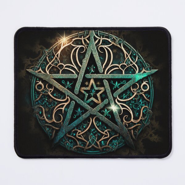Item preview, Green Five Pointed Star (Pentagram) Pagan Symbol designed and sold by Dragonstrom.