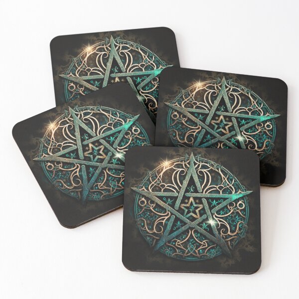 Item preview, Green Five Pointed Star (Pentagram) Pagan Symbol designed and sold by Dragonstrom.