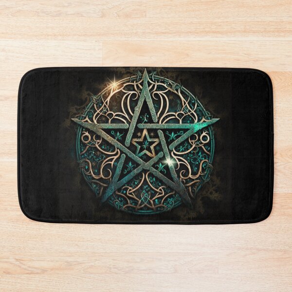 Item preview, Green Five Pointed Star (Pentagram) Pagan Symbol designed and sold by Dragonstrom.