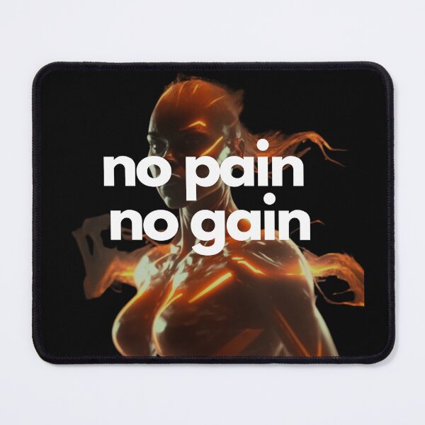 Item preview, No Pain No Gain Triathlon Black on White tenacious, Radiant, Cybergrunge, Futurism designed and sold by Triathlongram.