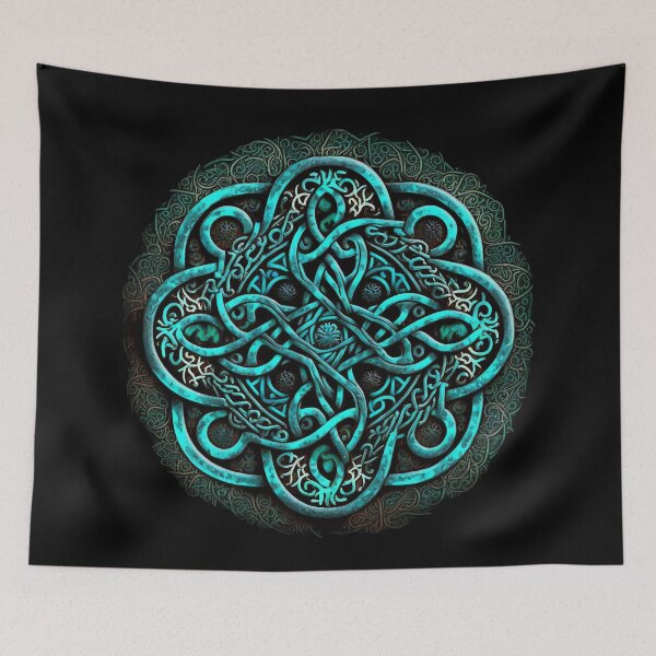 Item preview, Turquoise & Green Celtic Knot  designed and sold by Dragonstrom.