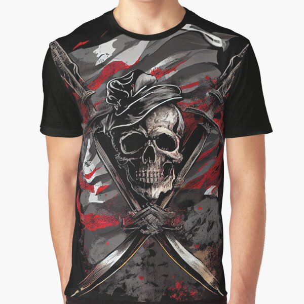 Skeleton Pirates Print Hawaiian Shirt - Teeruto