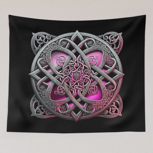 Item preview, Pink and Silver Celtic Knot  designed and sold by Dragonstrom.