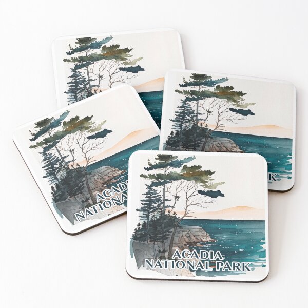 Item preview, Acadia National Park Boho Watercolor designed and sold by PikoApparel.