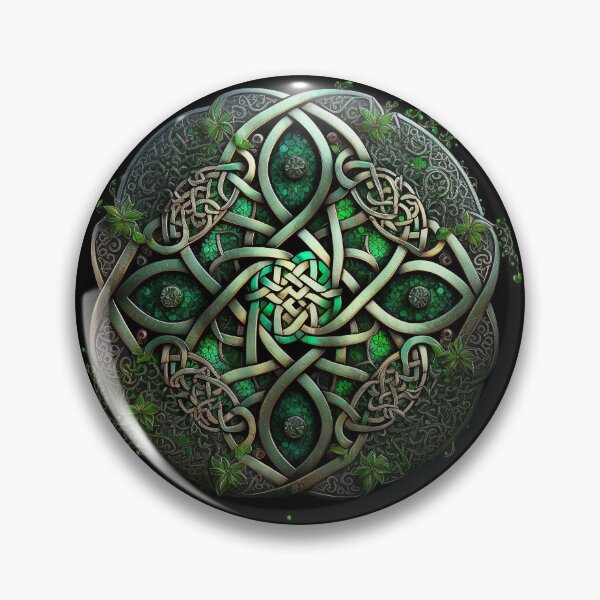Item preview, Green and Silver Celtic Knot  designed and sold by Dragonstrom.