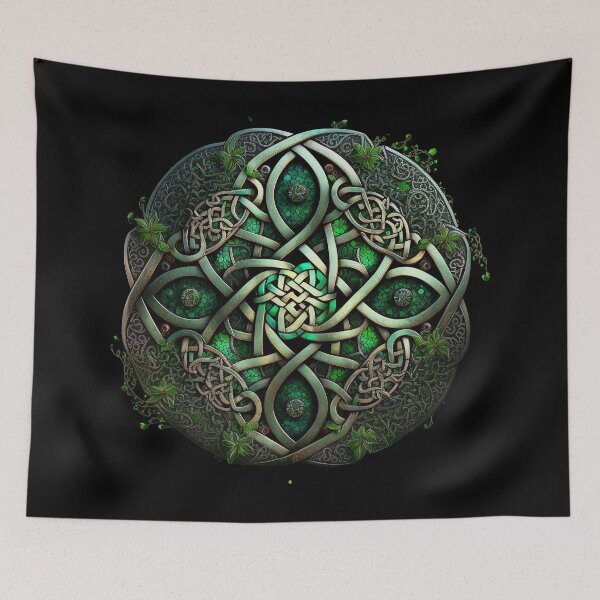 Item preview, Green and Silver Celtic Knot  designed and sold by Dragonstrom.