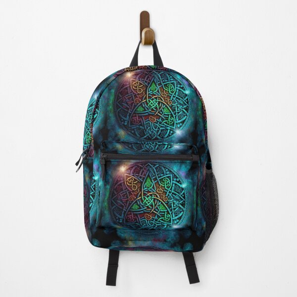Item preview, Colorful Blue Metallic Celtic Knot with Rainbow Accents designed and sold by Dragonstrom.