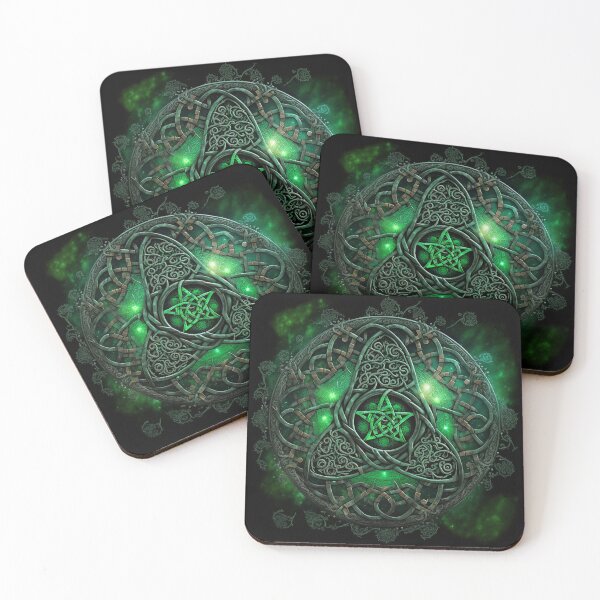 Item preview, Green Metallic Celtic Knot with Glowing Green Hue designed and sold by Dragonstrom.