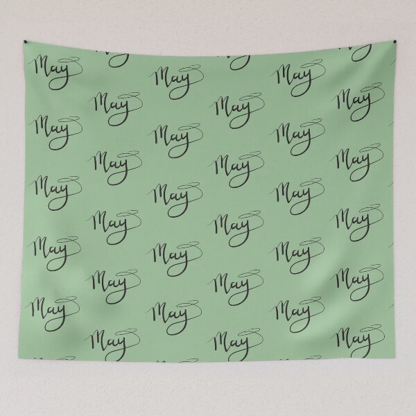 Item preview, Striking black lettering evoking the spirit of May designed and sold by Graciaisgrace.
