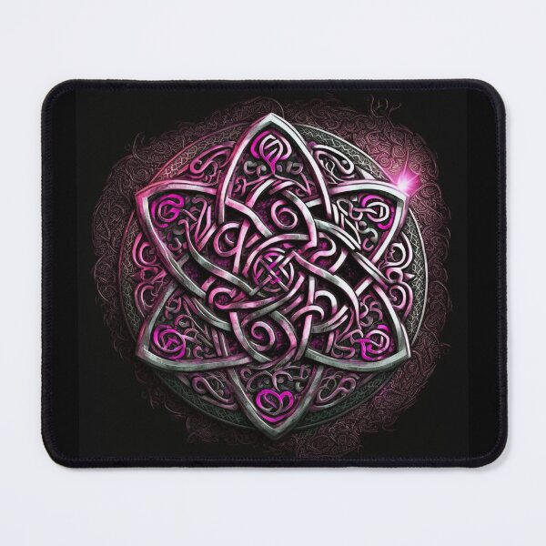 Item preview, Pink and Silver Glowing Metallic Celtic Knot designed and sold by Dragonstrom.