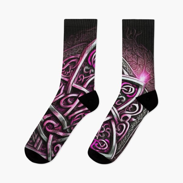 Item preview, Pink and Silver Glowing Metallic Celtic Knot designed and sold by Dragonstrom.
