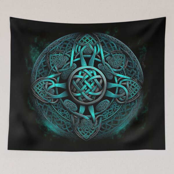 Item preview, Turquoise Metallic Celtic Knot with Soft Glow designed and sold by Dragonstrom.