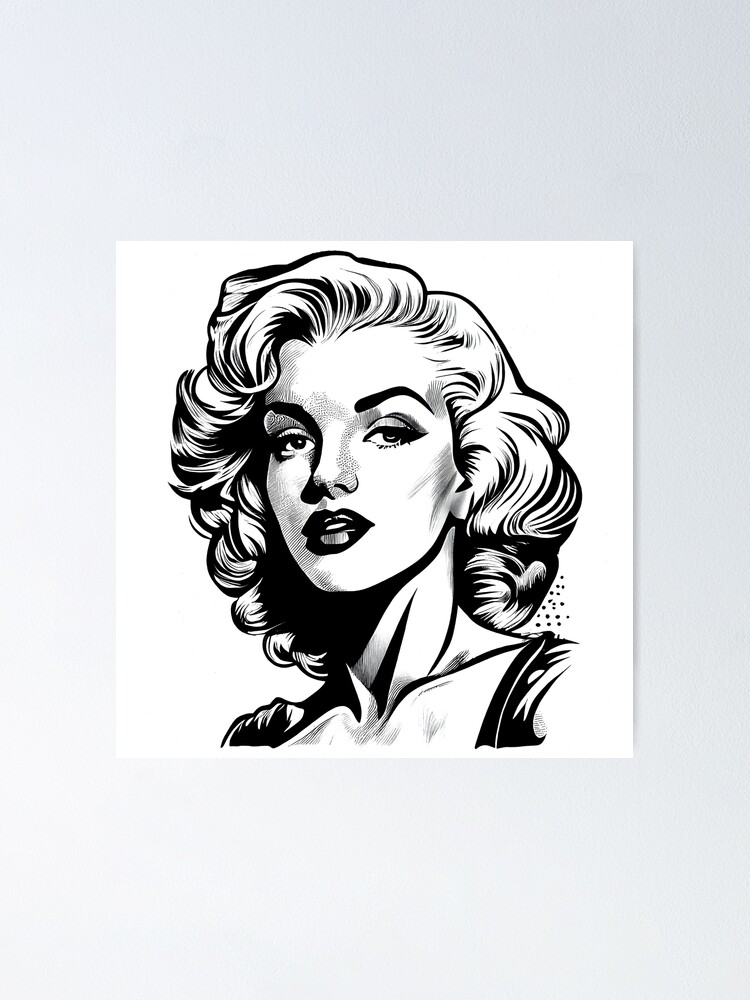 Marilyn Monroe Digital Line Art