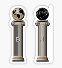 Masonic Temple Columns Sticker