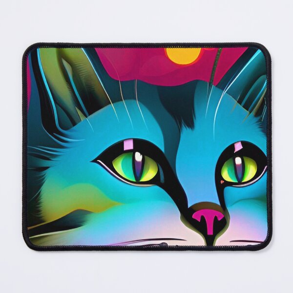 Item preview, Cat Blue Floral designed and sold by mghtymvrk2040.