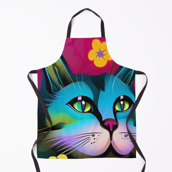 Item preview, Cat Blue Floral designed and sold by mghtymvrk2040.
