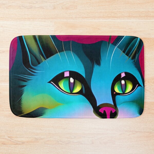 Item preview, Cat Blue Floral designed and sold by mghtymvrk2040.