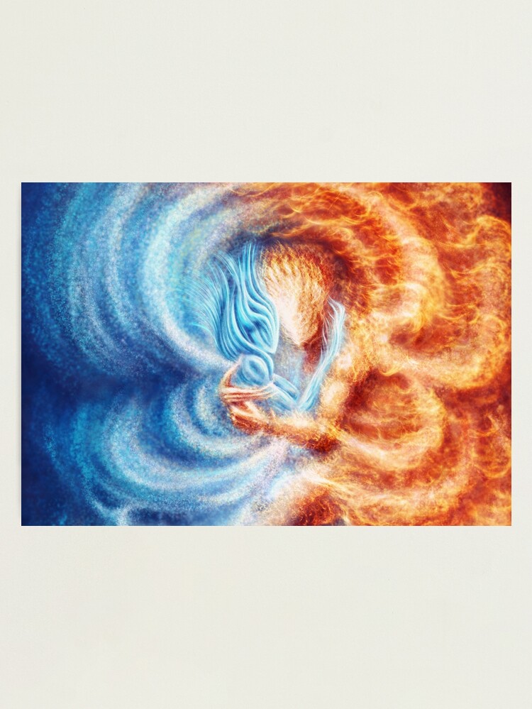 Thumbnail 2 of 3, Photographic Print, Fire and Ice (closeup, rectangle) designed and sold by Sirielle.
