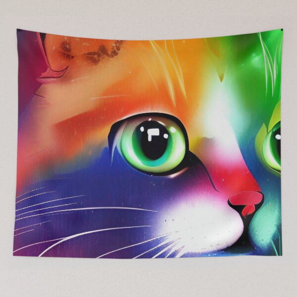 Item preview, Cat Colorful Rainbow designed and sold by mghtymvrk2040.