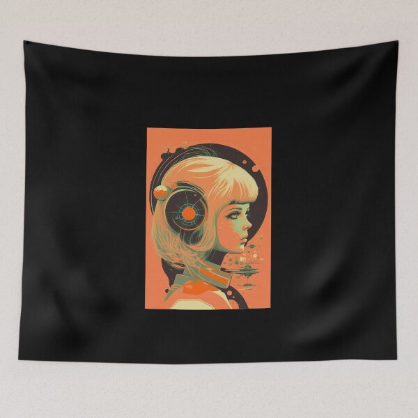 Item preview, Retro science fiction Girl 1960s  designed and sold by RESToRAPTOR.