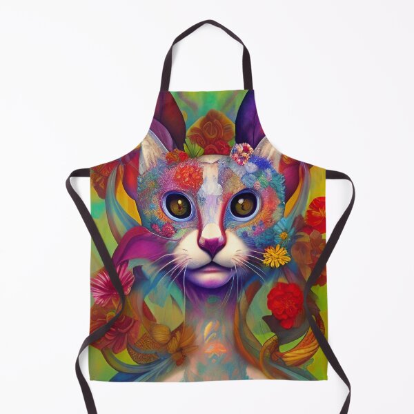 Item preview, Cat Floral Abstract designed and sold by mghtymvrk2040.