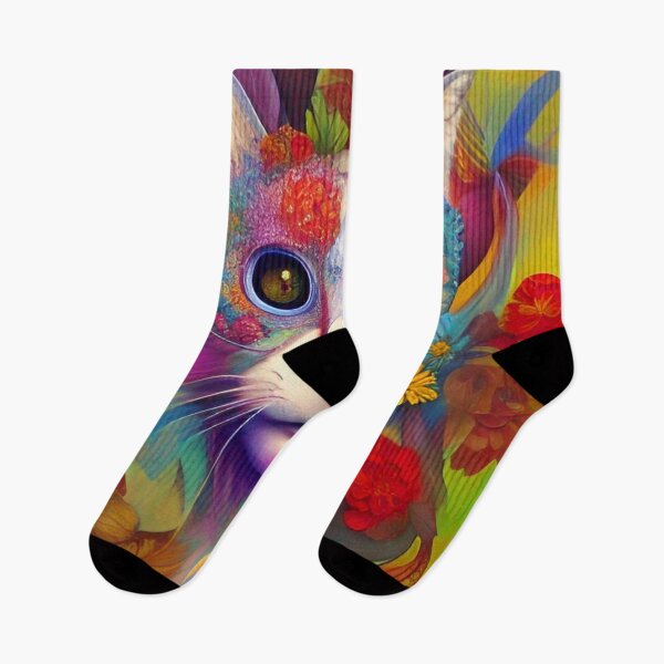 Item preview, Cat Floral Abstract designed and sold by mghtymvrk2040.