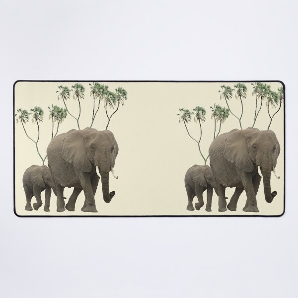 Item preview, Elephant mom + baby + doum palms - Africa designed and sold by TShirtsundMehr.