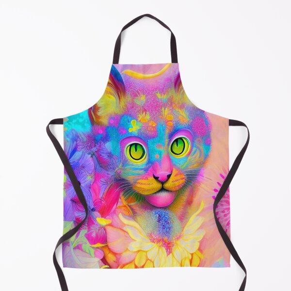 Item preview, Cat Floral Colorful Vivid designed and sold by mghtymvrk2040.