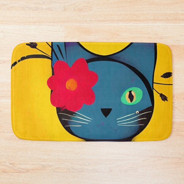 Item preview, Cat Red Flower designed and sold by mghtymvrk2040.