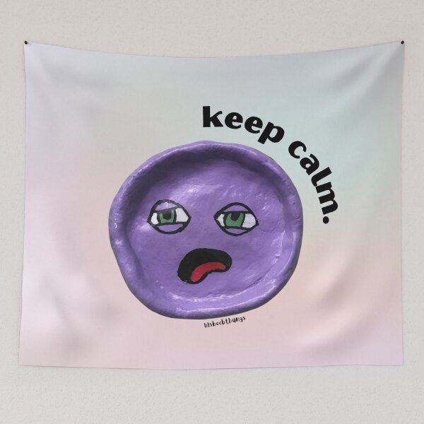 Item preview, Keep Calm Purple Blob Dude, Aesthetic Pastel | lilsboobthangs designed and sold by lilsboobthangs.