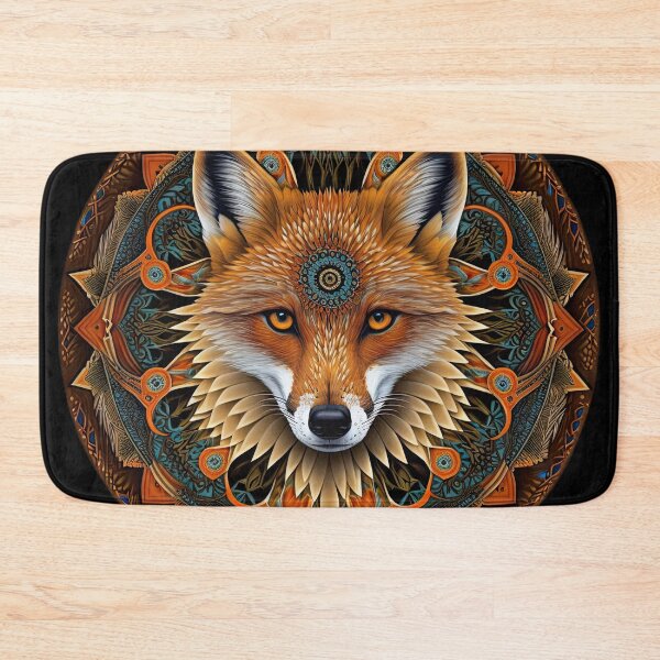 Item preview, Colorful fox in a mandala designed and sold by avocadonic.