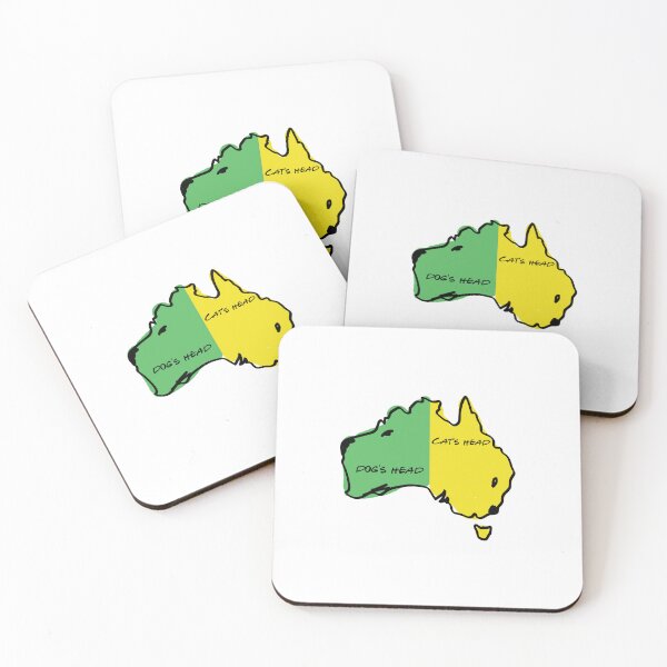 Item preview, Aussie Map- Dogs head and cats head designed and sold by Amit D.