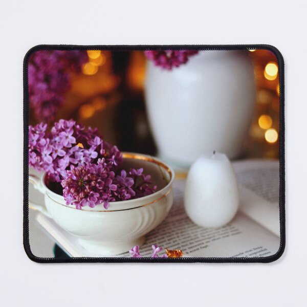 Item preview, SUBLIME #49 - Sprig of Lilac in a Teacup on a Book designed and sold by DEL-Productions.