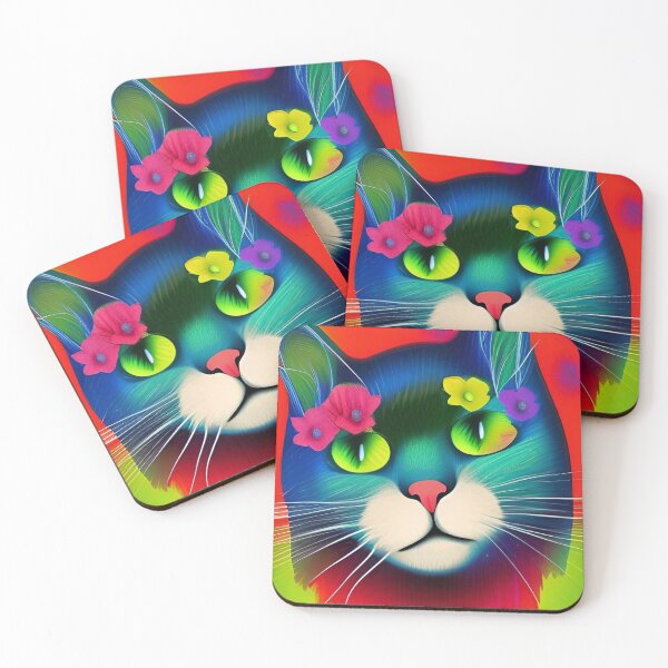 Item preview, Cat Floral Cute designed and sold by mghtymvrk2040.