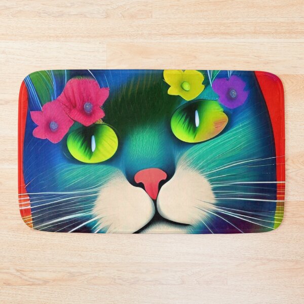 Item preview, Cat Floral Cute designed and sold by mghtymvrk2040.