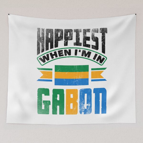 Item preview, Gabonese Gabon Gabonese Flag Happiest When Im In Gabon designed and sold by ShopTheStyle.