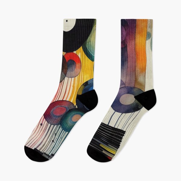 Item preview, Abstract watercolor of vinyl records designed and sold by artefacta.
