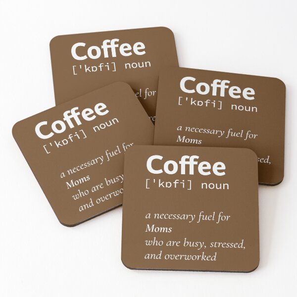 Item preview, coffee definition for moms black and white text modern contemporary designed and sold by Jean-Pham.