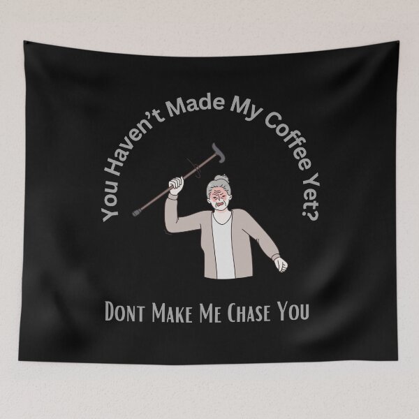 Item preview, Old lady with cane angry about coffee designed and sold by Comfortingtees.