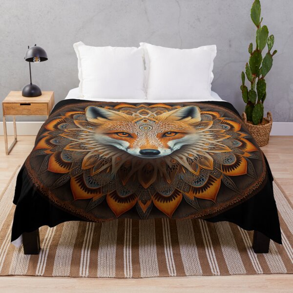 Item preview, Colorful fox in a mandala 2 designed and sold by avocadonic.