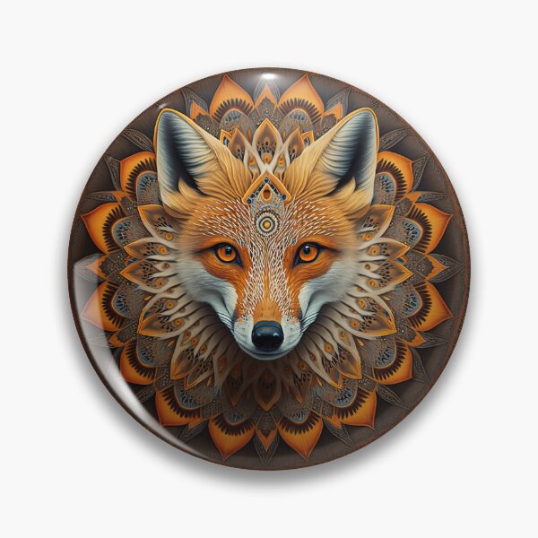 Item preview, Colorful fox in a mandala 2 designed and sold by avocadonic.