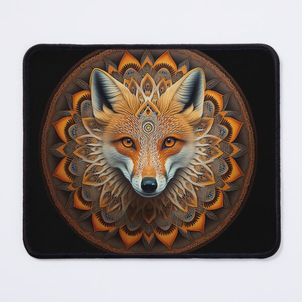 Item preview, Colorful fox in a mandala 2 designed and sold by avocadonic.