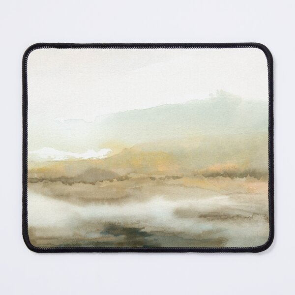 Item preview, Abstract Landscape Watercolor Neutral Minimalist Art in Brown, Horizontal Image designed and sold by Kunrus Nakwijitpong.