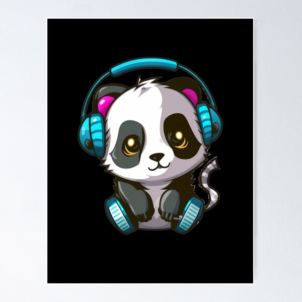 Kawaii panda with headphone by Kiutimood on Dribbble