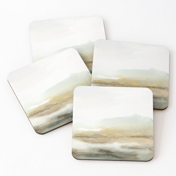 Item preview, Abstract Landscape Watercolor Neutral Minimalist Art in Brown, Horizontal Image designed and sold by Kunrus  Nakwijitpong.